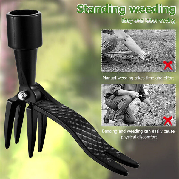 Weeder Puller Stand Up Weed Tool Handle Claw Garden Outdoor Root Remover Killer