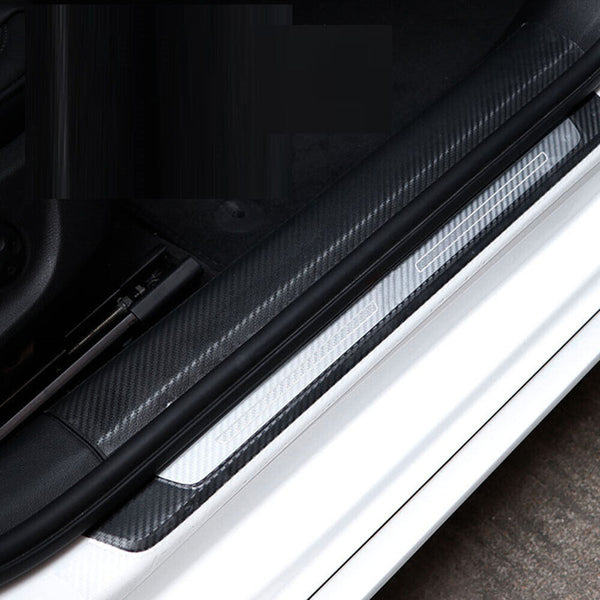 Carbon Fiber Car Door Sill Protector Strip Edge Sticker Bumper Guard Strip DIY