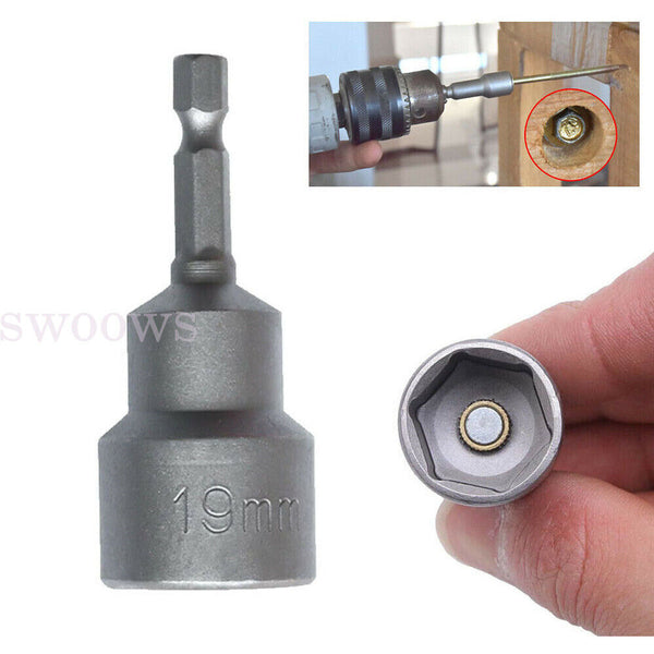 19mm Caravan Leg Winder Magnetic Hexagon Socket Adaptor for Drill Impact Driver