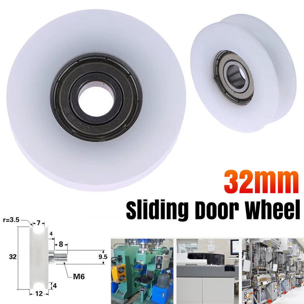 2x 32mm Sliding Door Wheel Security Screen Sliding Rollers Glass DIY Parts