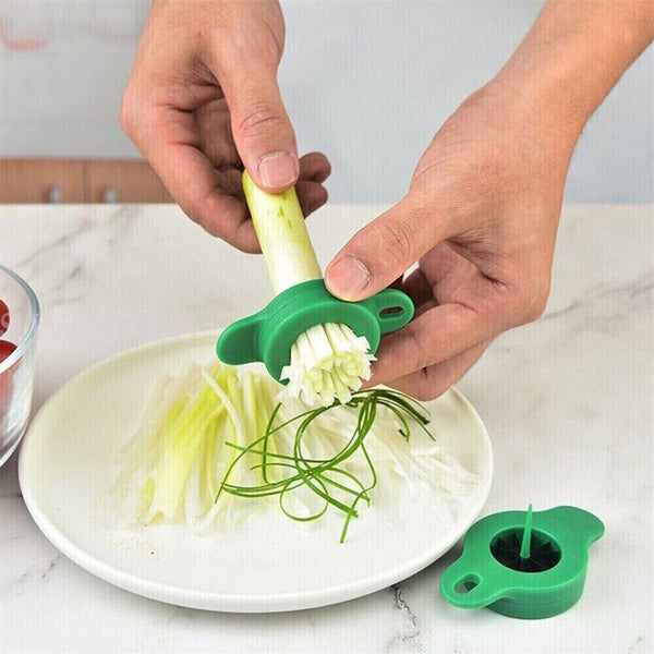 Onion Fruit Vegetable Scallion Cutter Shred Silk Chopped Onion Slicer w/ GIFT