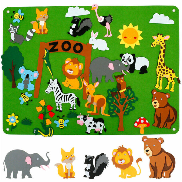 3.5Ft Children's Teaching Felt Board Set Kids Early Learning Interactive Play AU