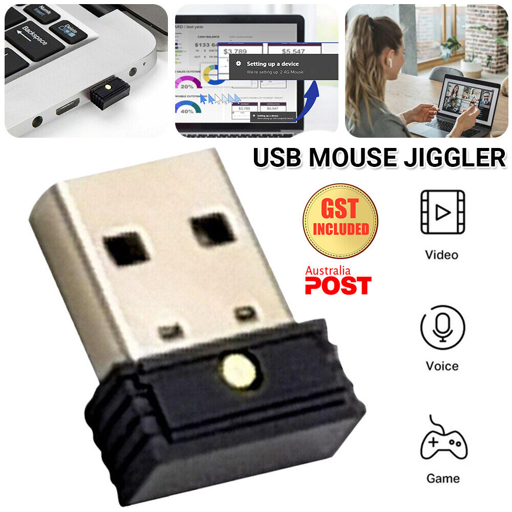 Mini Mouse Jiggler Keeps Awake USB Mouse Mover for Laptop (Mouse Jiggler) Hot AU