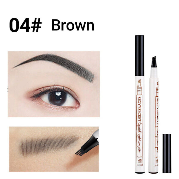 New Waterproof Eyebrow Microblading Ink Pen Pencil Tattoo 3D 4 Fork Pen Makeup