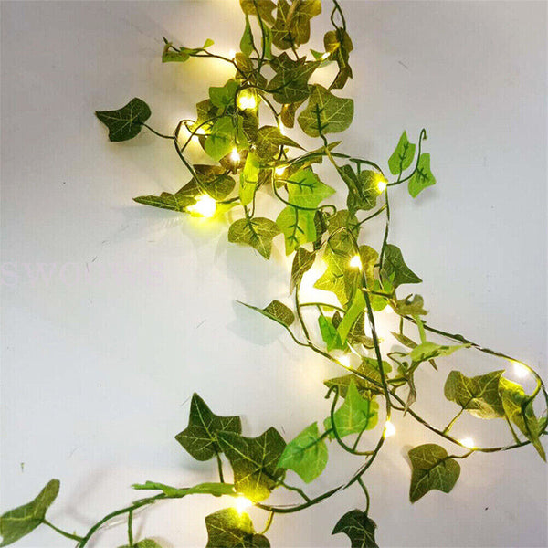 2M - 10M LED String Fairy Lights Wedding Party Vine Ivy Garden Party Lamp Decor