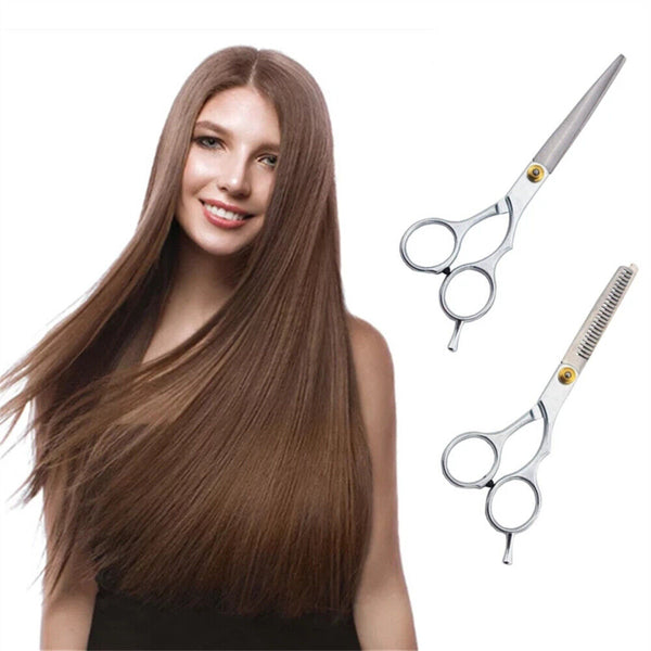 2pcs 6" Salon Hairdressing Scissors Hair Barber Professional Cutting Thinning