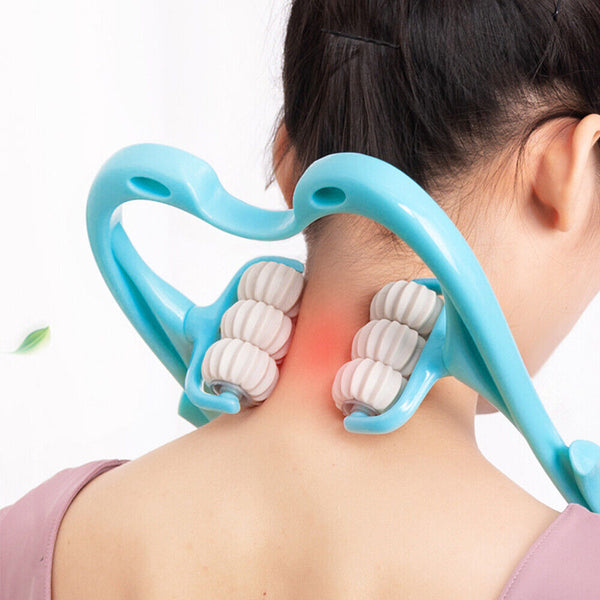 Shoulder Massager Fatigue Relieve Hand 6-Roller Neck