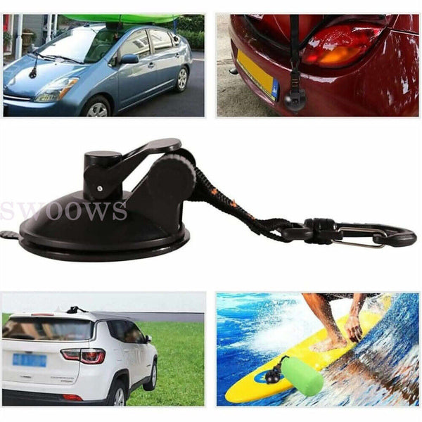 1-4PCS Heavy Duty Suction Cup Anchor Tie Downs w/Hooks Lock Car Awning Camping