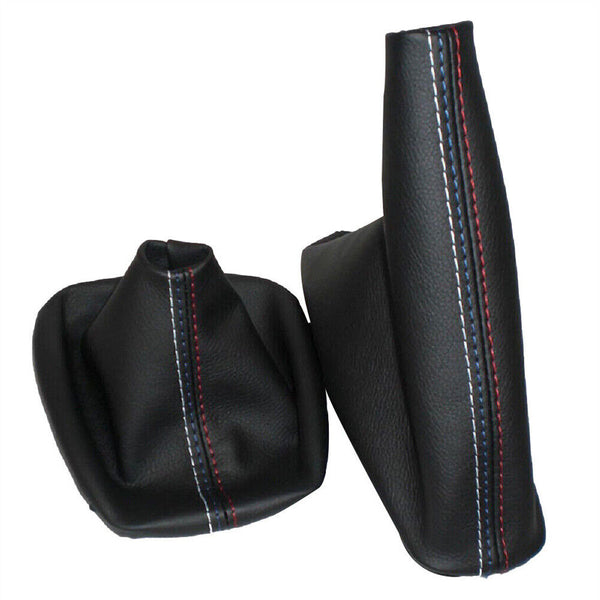 Leather Shift Knob Cover For BMW Gear Shifter Boot Gaiter Cover Handbrake Cover