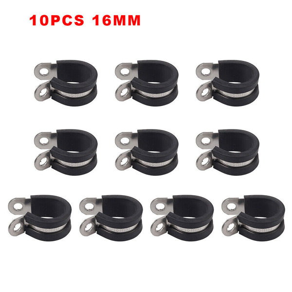 up100 P Clips Rubber Lined Cable Hose Pipe Clamps Holder Air Clip Clamp 6mm-24mm