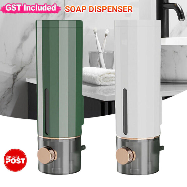 1/2x Soap Dispenser 450ML Wall Mounted Liquid Hand Shower Gel Shampoo Bathroom