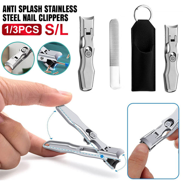 Ultra Sharp Nails Clippers Portable Steel Anti Splash Jaw Wide Opening