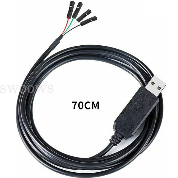 USB to TTL Serial 3.3V 4-pin Wire Cable PL2303 USB Module USB Cable 70cm