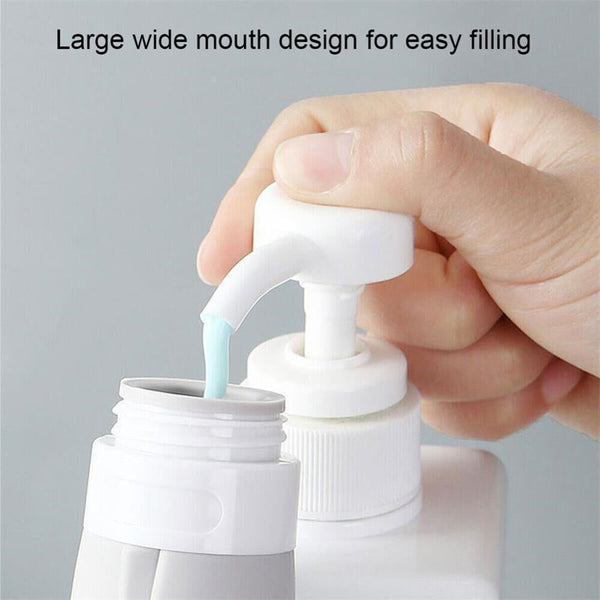 4PCS Cosmetic Container Dispenser Silicone Empty Bottle Travel Shampoo Lotion