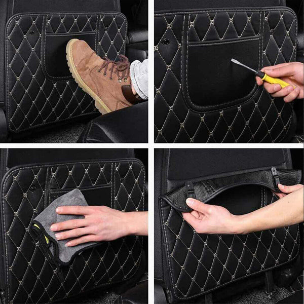 Up to 2 Universal Car Back Seat Cover Mat Travel Kids Baby Protector Kick Clean