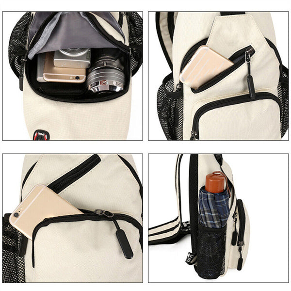 Men Women Sling Bag Chest Fanny Packs Cross Body Travel Sports Shoulder Backpack