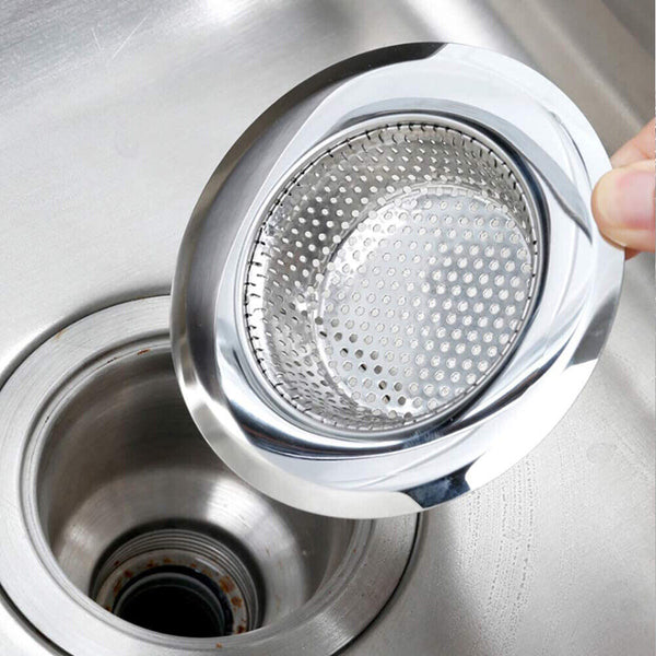 UP5x Stainless Steel Kitchen Sink Mesh Strainer Waste Plug Filter Drain Stopper