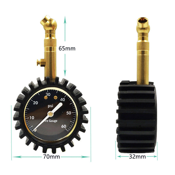 (0-60 PSI) Tire Pressure Guage Car Bike Truck Tester Tyre Gauge with Glow Dial