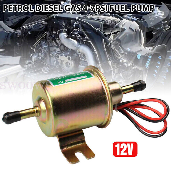 New Universal 12V Electric Fuel Pump Inline Diesel Gas Petrol Low Pressure