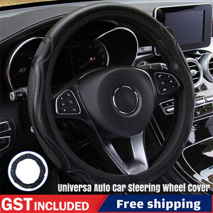 Universal_Auto Car Steering Wheel Cover Leather Breathable Anti-slip Black NEW