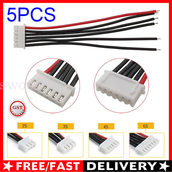 2S 3S 4S 6S JST-XH LiPo Battery Balance Cable Lead Charging Connector Wire5 pcs