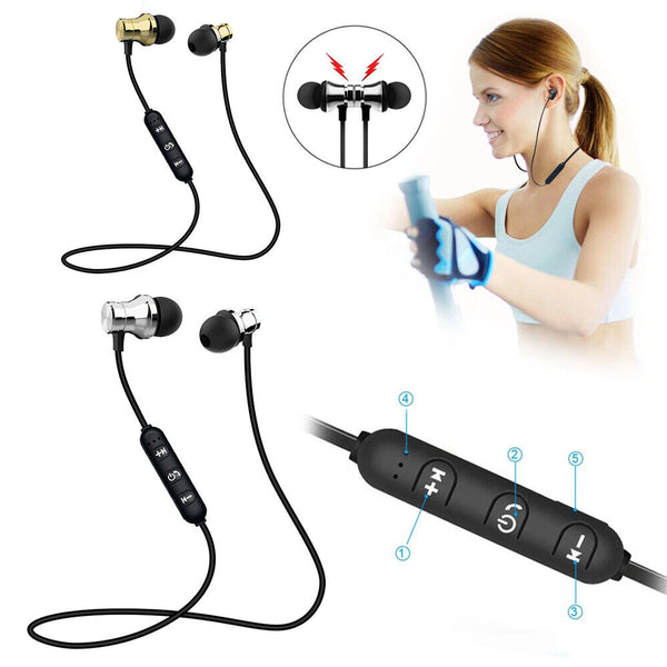 NEW Sweatproof Wireless Bluetooth Earphones Headphones Sport Gym For iPhone iPad