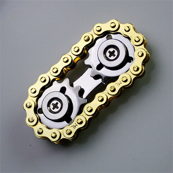 Bike Chain Gear Fidget Spinner Gyro Stainless Steel Metal Sprocket Toy New Style