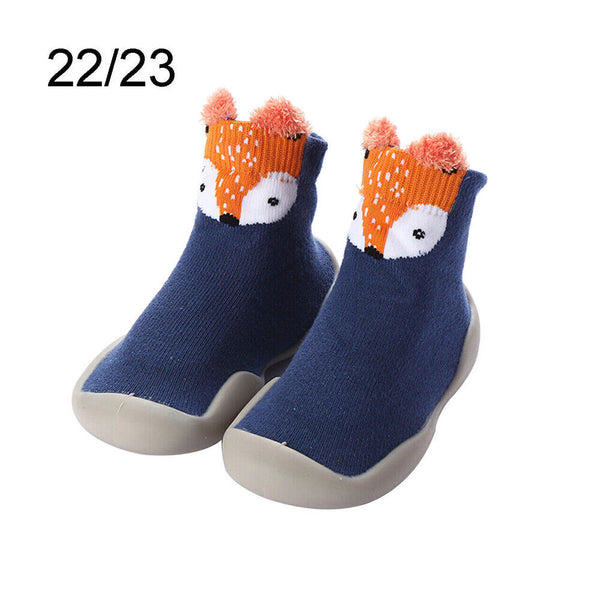 Kids Baby Girl Boys Toddler Anti-slip Soft Slippers Socks Cotton  Slippers Shoes