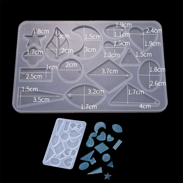 Silicone Pendant Mold Necklace Jewelry Resin Mould Epoxy Casting Craft NEW