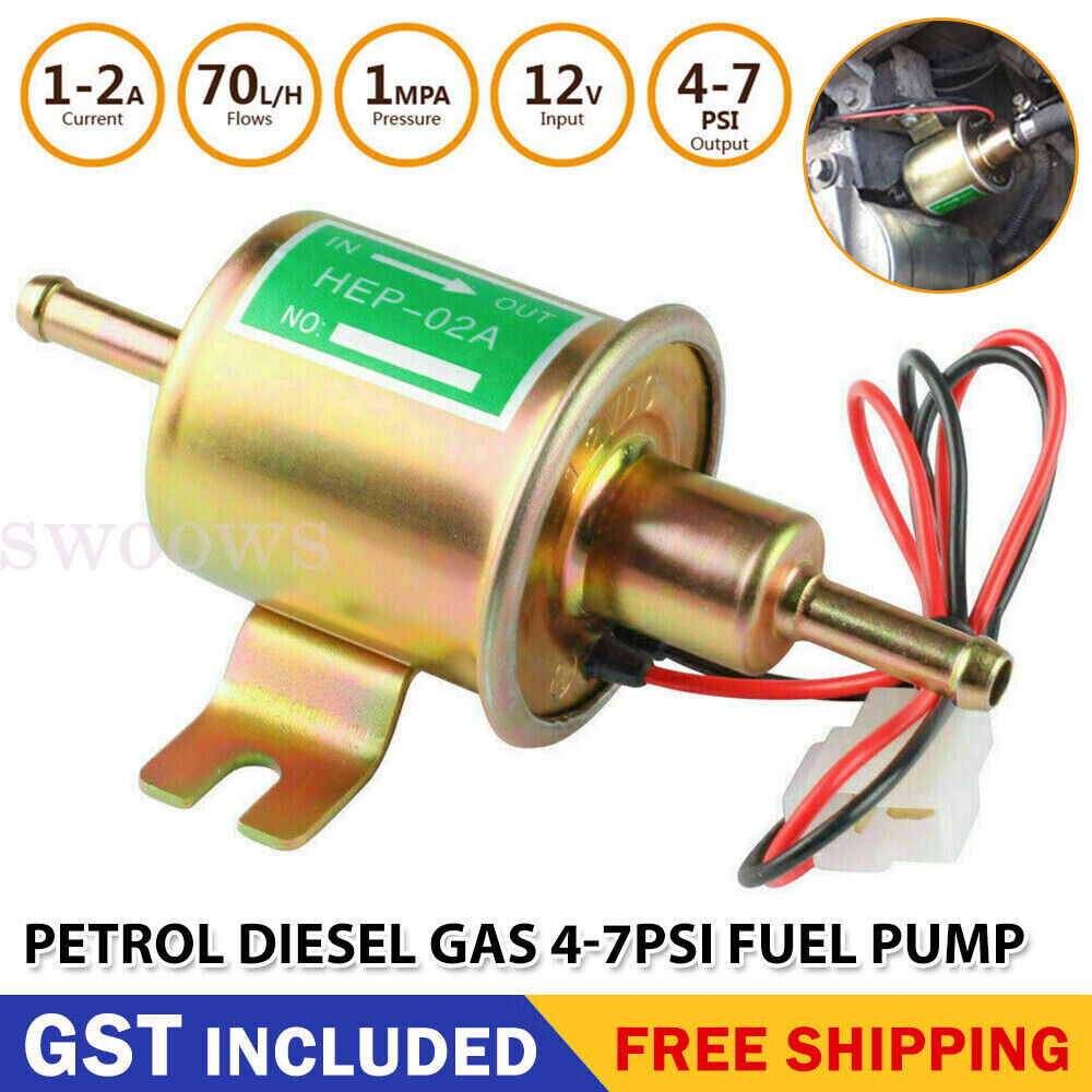 New Universal 12V Electric Fuel Pump Inline Diesel Gas Petrol Low Pressure