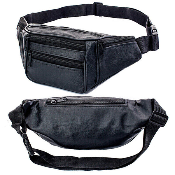 1/2x Bum Bag Leather Fanny Pack Festival Money Pouch Travel Waist Belt Wallet