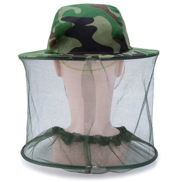 2Pcs Mosquito Insect Head Net Mesh Protector W/ Hat Fly Bee Fishing Camping