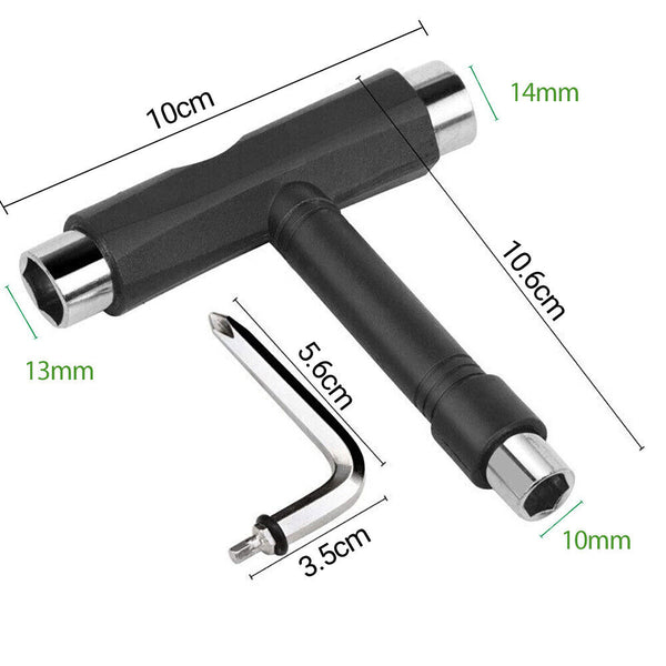 Roller Screwdriver Tool Skate T-Type Longboard Skateboard Spanner Mini Wrench AU