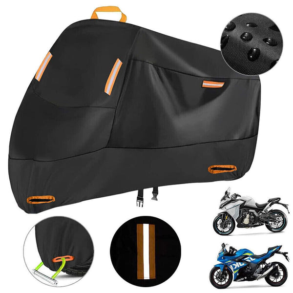 XXL Waterproof Motorcycle Motorbike Cover Outdoor Rain Dust UV Protector