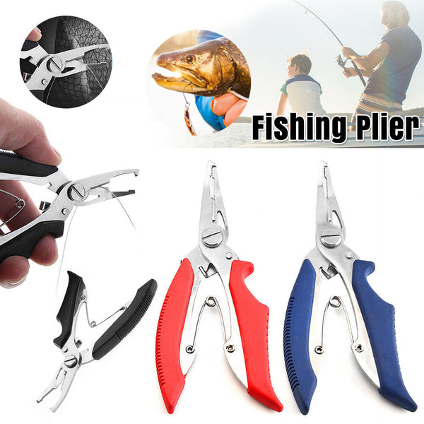 1-3x Stainless Steel Fishing Plier Braid Mono Line Cutters Pliers Split RingTool