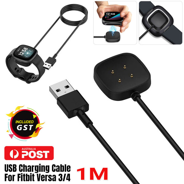 1mUSB Charging Cable Charger Dock Sync Data For Fitbit Versa 3 4/Inspire 2/ACE 3