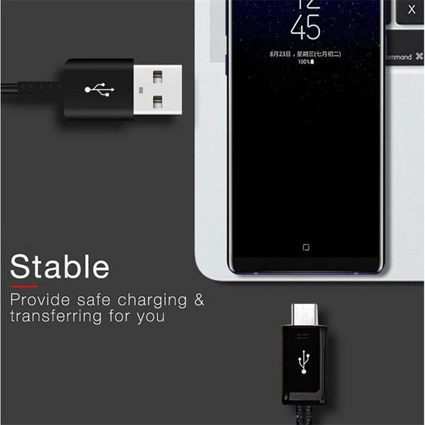 Micro USB Data Charger Cable Cord 2.4A Fast Charging for Samsung S7 Android