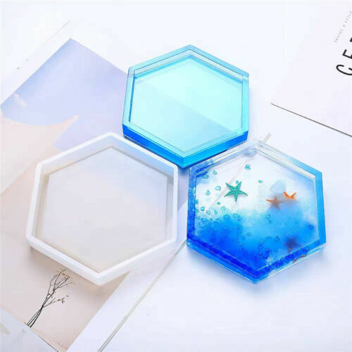 Coaster Resin Casting Mold Silicone Jewelry Agate Making DIY Mould Tool Craft AU