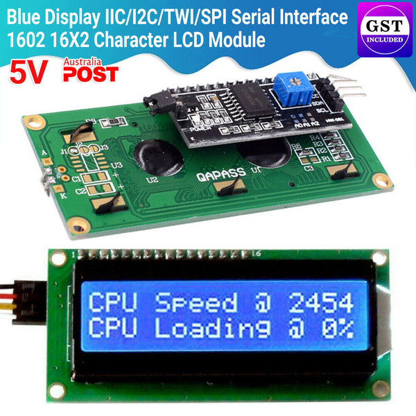 1602 16X2 LCD Display IIC/I2C/TWI/SPI Serial Interface Module For Arduino