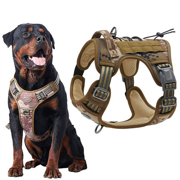 Dog Harness Tactical No Pull Adjustable Pet Military Working Training Vest S-XL