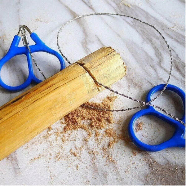 1/2x Outdoor Stainless Steel Chain Wire Saw Emergency Camping Hiking Survival