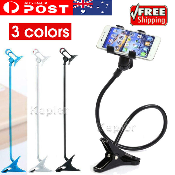 Flexible Long Stand Holder Clip Gooseneck Bracket Clamp Desk BedforMobile Phone