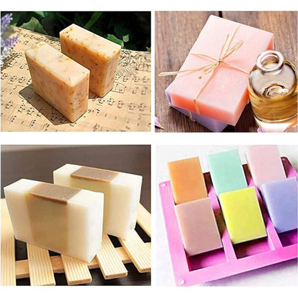 3Pcs Silicone Soap Mold DIY Handmade Soap Making Rectangle  Shape Molds AU