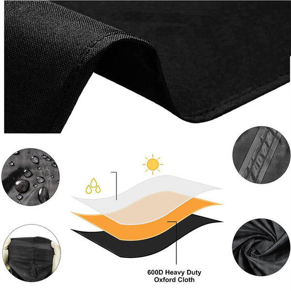 600D Heavyduty Caravan Drawbar Tow Hitch Cover Camper Trailer Black With Buckle