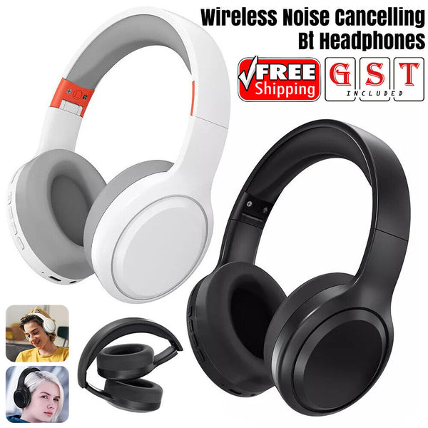 Wireless Headphones Bluetooth Noise Cancelling Stereo Earphones Over Ear Headset