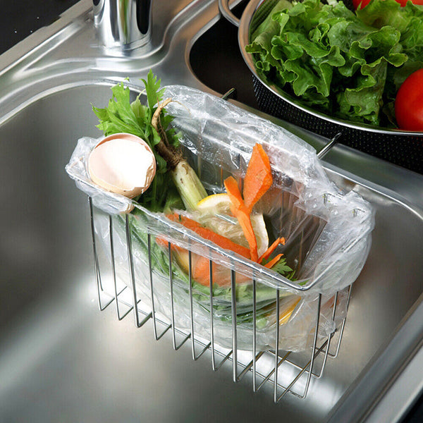 Kitchen Sink Caddy Tidy Storage Holder Rack Cleaning Organizer Stainless Steel