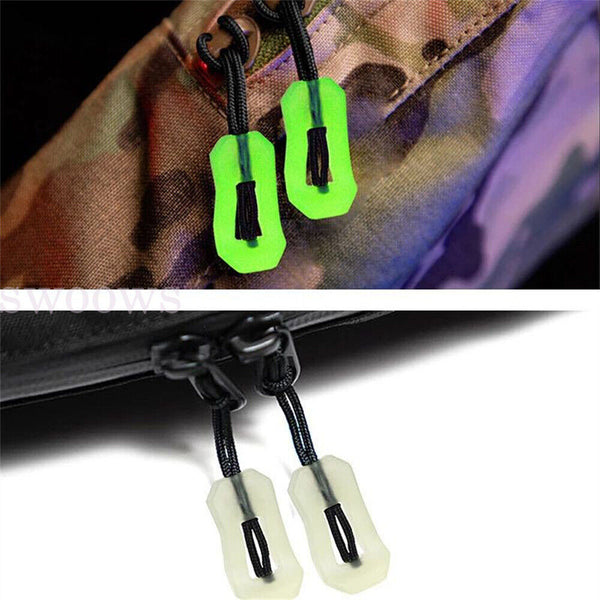 5/10pcs Outdoor Camping Hiking Backpack Anti-lost Luminous Zipper Pull