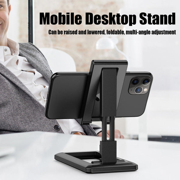 Universal Desk Stand Mobile Phone Tablet Holder Adjustable Foldable Portable