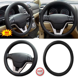 Car Steering Wheel Cover PU Leather auto car steering wheel cover black cover