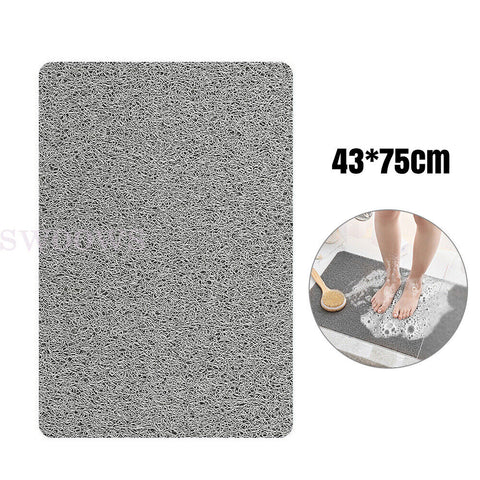 Shower Rug Anti-Slip Loofah Bathroom Bath Mat Carpet Water Drains Shower Bath